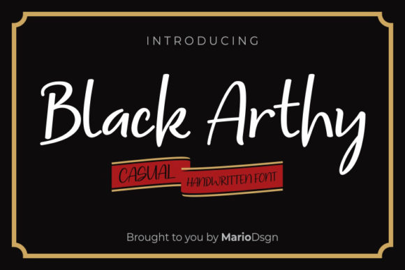 Black Arthy: A Handwritten Font for Modern Editorial Design