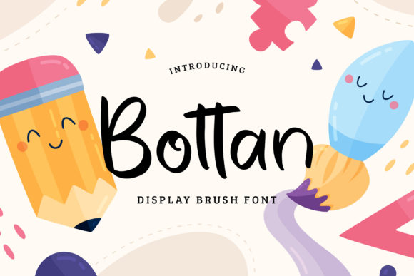 Bottan: A Fun Brushed Handwritten Font for Creative Branding