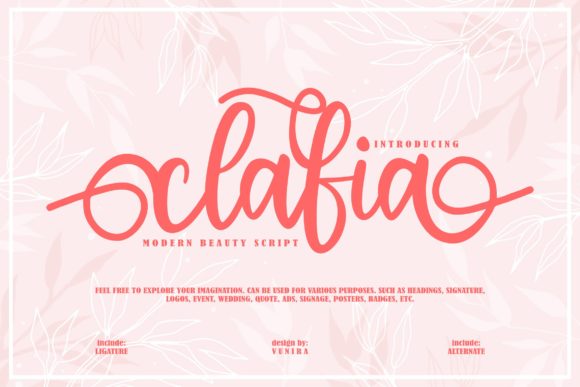 Clafia: A Designer’s Review of This Elegant Handwritten Font for Campaign Visuals