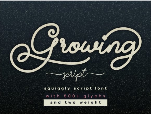 Growing: A Stylish Script Font for Editorial Design