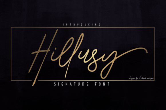 Hillusy: A Romantic Script Font for Brand Identity