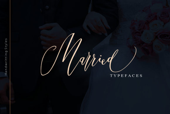 Married: A Wavy Calligraphy Font for Crafters and Product Makers