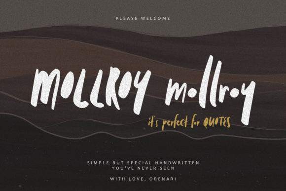 Mollroy: A Handwritten Font for Modern Web Design and Brand Identity