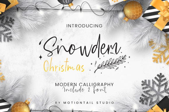 Snowdem Christmas: A Handwritten Font for Holiday Campaigns