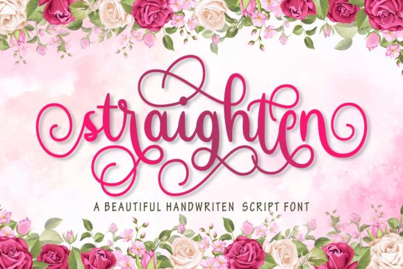 Straighten: A Modern Script Font for Editorial Design