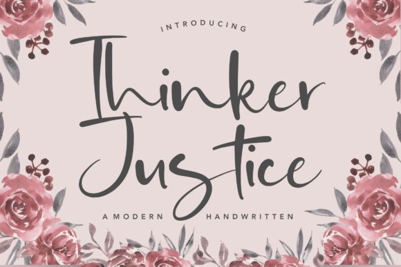 Thinker Justice: A Modern Handwritten Font for Marketers